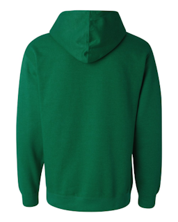 Sample of Midweight Hooded Sweatshirt in Kelly Green Heather from side back