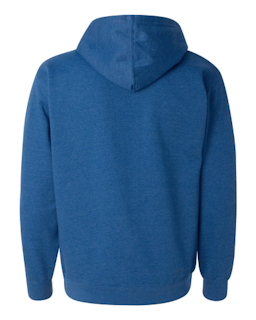 Sample of Midweight Hooded Sweatshirt in Royal Heather from side back