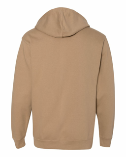 Sample of Midweight Hooded Sweatshirt in Sandstone from side back