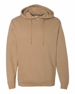 Sample of Midweight Hooded Sweatshirt in Sandstone from side front