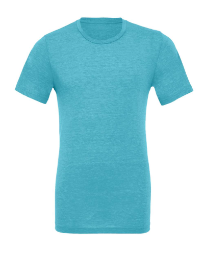 Sample of Canvas 3413 - Unisex Triblend Short-Sleeve T-Shirt in AQUA TRIBLEND style