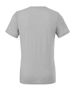 Sample of Canvas 3413 - Unisex Triblend Short-Sleeve T-Shirt in ATH GREY TRBLND from side back