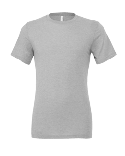 Sample of Canvas 3413 - Unisex Triblend Short-Sleeve T-Shirt in ATH GREY TRBLND from side front