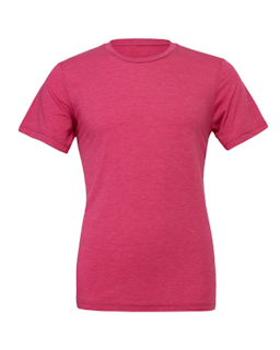 Sample of Canvas 3413 - Unisex Triblend Short-Sleeve T-Shirt in BERRY TRIBLEND from side front