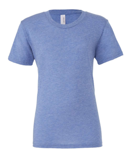 Sample of Canvas 3413 - Unisex Triblend Short-Sleeve T-Shirt in BLUE TRBLND from side front