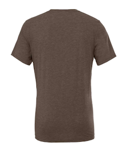 Sample of Canvas 3413 - Unisex Triblend Short-Sleeve T-Shirt in BROWN TRIBLEND from side back