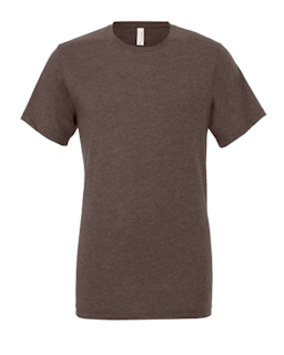 Sample of Canvas 3413 - Unisex Triblend Short-Sleeve T-Shirt in BROWN TRIBLEND from side front