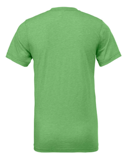 Sample of Canvas 3413 - Unisex Triblend Short-Sleeve T-Shirt in GREEN TRIBLEND from side back