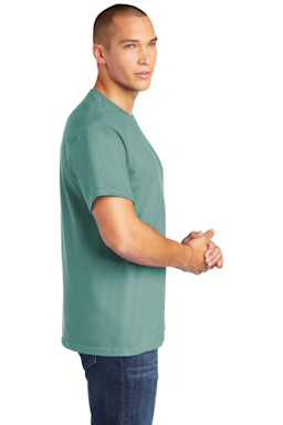 Sample of Gildan Hammer T-Shirt in Seafoam from side sleeveright