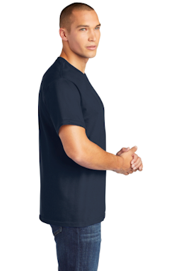 Sample of Gildan Hammer T-Shirt in Sport Dk Navy from side sleeveright