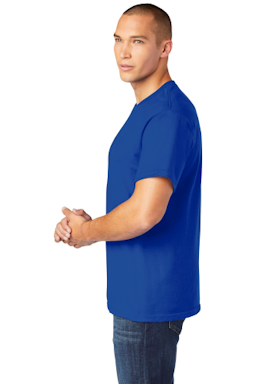 Sample of Gildan Hammer T-Shirt in Sport Royal from side sleeveleft