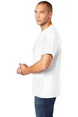 Sample of Gildan Hammer T-Shirt in White from side sleeveleft