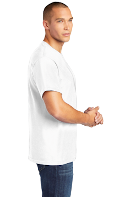 Sample of Gildan Hammer T-Shirt in White from side sleeveright