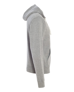 Sample of Adult Adult Triblend Full-Zip Fleece Hood in GREY TRIBLEND from side sleeveright
