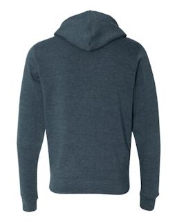 Sample of Adult Adult Triblend Full-Zip Fleece Hood in NAVY TRIBLEND from side back