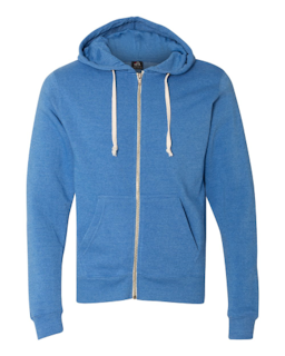 Sample of Adult Adult Triblend Full-Zip Fleece Hood in ROYAL TRIBLEND from side front