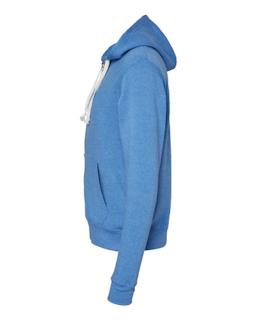 Sample of Adult Adult Triblend Full-Zip Fleece Hood in ROYAL TRIBLEND from side sleeveleft