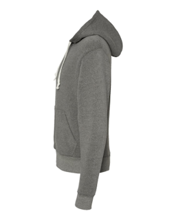 Sample of Adult Adult Triblend Full-Zip Fleece Hood in SMOKE TRIBLEND from side sleeveleft