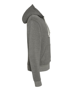 Sample of Adult Adult Triblend Full-Zip Fleece Hood in SMOKE TRIBLEND from side sleeveright