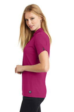 Sample of OGIO Glam Polo in Pink Crush from side sleeveright