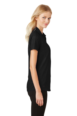 Sample of OGIO Ladies Onyx Polo in Blacktop from side sleeveright