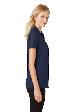 Sample of OGIO Ladies Onyx Polo in Navy from side sleeveright