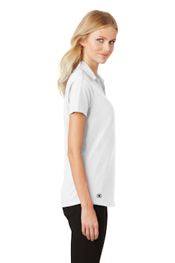 Sample of OGIO Ladies Onyx Polo in White from side sleeveright