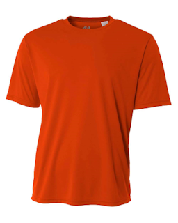 Sample of A4 N3142 - Men's Short-Sleeve Cooling 100% Polyester Performance Crew in ATHLETIC ORANGE from side front