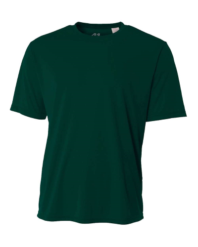 Sample of A4 N3142 - Men's Short-Sleeve Cooling 100% Polyester Performance Crew in FOREST GREEN style