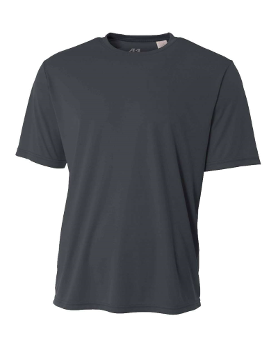 Sample of A4 N3142 - Men's Short-Sleeve Cooling 100% Polyester Performance Crew in GRAPHITE style