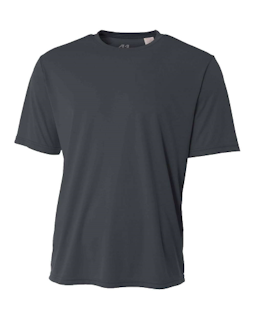 Sample of A4 N3142 - Men's Short-Sleeve Cooling 100% Polyester Performance Crew in GRAPHITE from side front