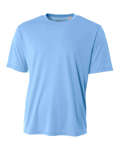 Sample of A4 N3142 - Men's Short-Sleeve Cooling 100% Polyester Performance Crew in LIGHT BLUE style