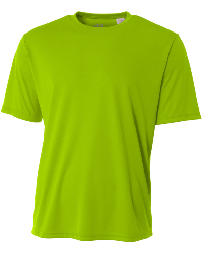 Sample of A4 N3142 - Men's Short-Sleeve Cooling 100% Polyester Performance Crew in LIME style