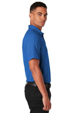 Sample of OGIO Onyx Polo in Electric Blue from side sleeveright