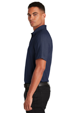 Sample of OGIO Onyx Polo in Navy from side sleeveleft