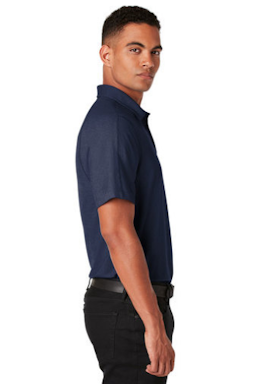 Sample of OGIO Onyx Polo in Navy from side sleeveright