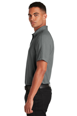 Sample of OGIO Onyx Polo in Petrol Grey from side sleeveleft