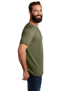 Sample of Allmade  Unisex Tri-Blend Tee AL2004 in Olive You Grn from side sleeveleft