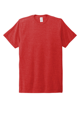 Sample of Allmade  Unisex Tri-Blend Tee AL2004 in Rise Up Red from side front