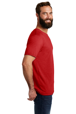 Sample of Allmade  Unisex Tri-Blend Tee AL2004 in Rise Up Red from side sleeveleft