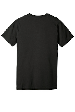 Sample of BELLA+CANVAS Unisex Jersey Short Sleeve Tee in Black Ht from side back