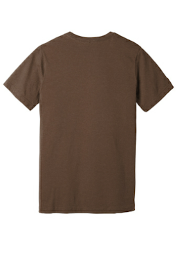 Sample of BELLA+CANVAS Unisex Jersey Short Sleeve Tee in Ht Brown from side back