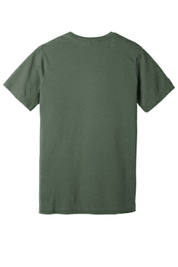 Sample of BELLA+CANVAS Unisex Jersey Short Sleeve Tee in Ht Military Gn from side back