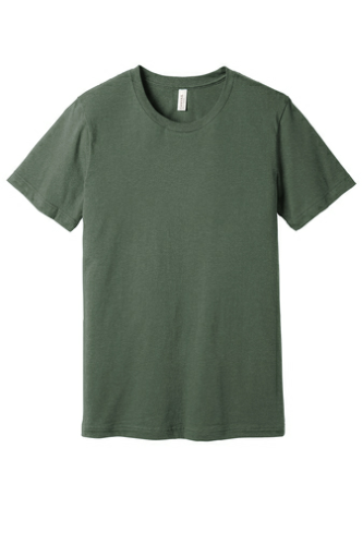 Sample of BELLA+CANVAS Unisex Jersey Short Sleeve Tee in Ht Military Gn style