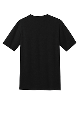 Sample of District Made Mens Perfect Blend Crew Tee in Black from side back