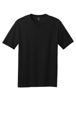 Sample of District Made Mens Perfect Blend Crew Tee in Black from side front