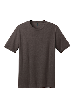 Sample of District Made Mens Perfect Blend Crew Tee in Hthr Brown from side front