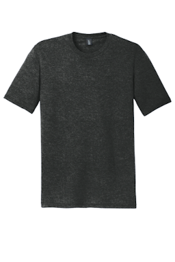 Sample of District Made Mens Perfect Tri Crew Tee in Black Frost from side front