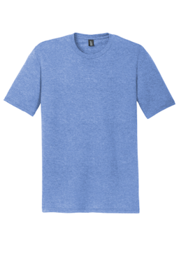 Sample of District Made Mens Perfect Tri Crew Tee in Maritime Frost from side front