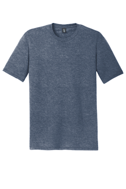 Sample of District Made Mens Perfect Tri Crew Tee in Navy Frost from side front